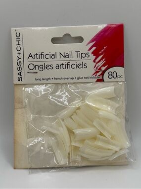 SASSY+CHIC Artificial Nail Tips - Ivory / Cream (80pc)